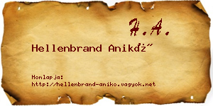 Hellenbrand Anikó névjegykártya